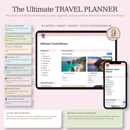 Notion Travel Planner: From Dreaming to Departure