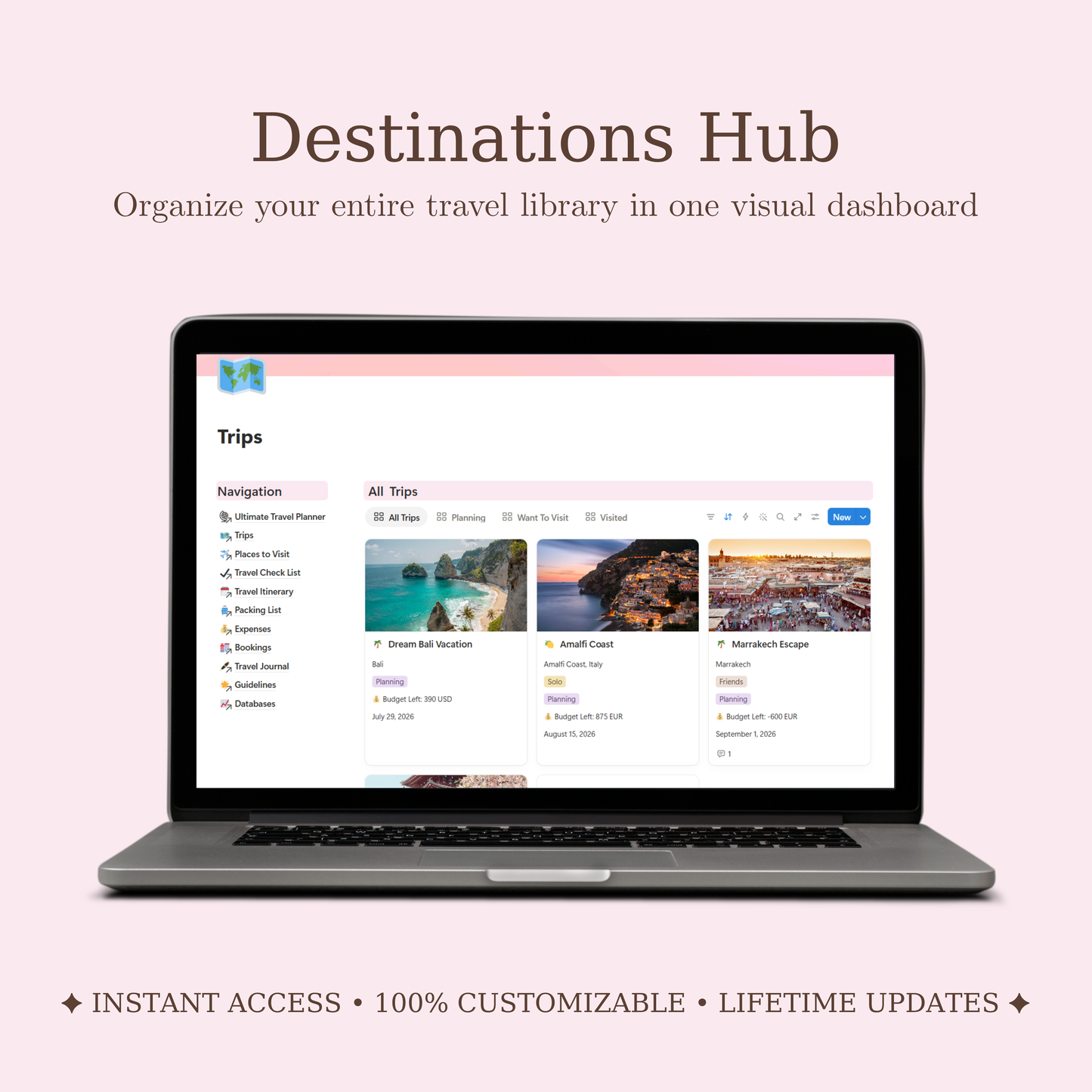 Notion Travel Planner: From Dreaming to Departure