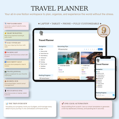 Notion Travel Planner: From Dreaming to Departure