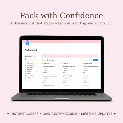 Notion Travel Planner: From Dreaming to Departure